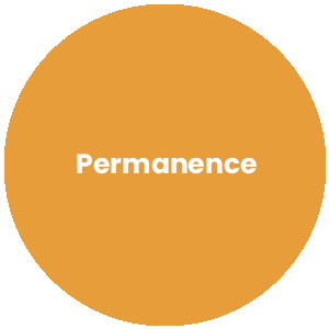 Circle with the word Permanence in the center