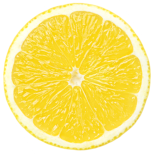 lemon slice, isolated on a white background 