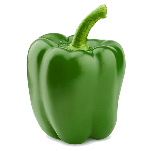 sweet green pepper, isolated on white background