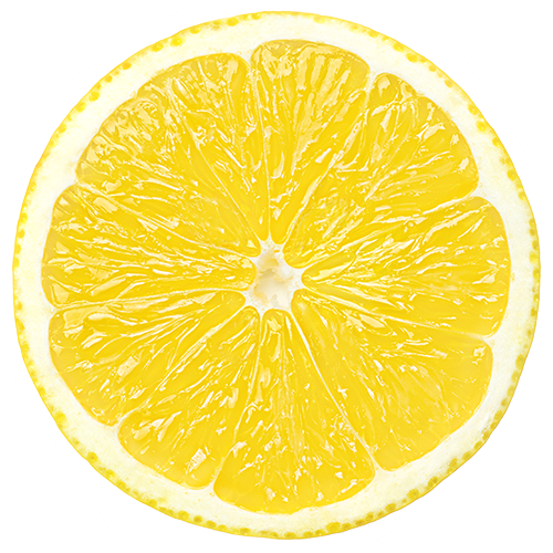 lemon slice, isolated on a white background 